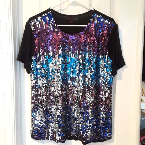 Multicolored Sequined Short Jacket Set